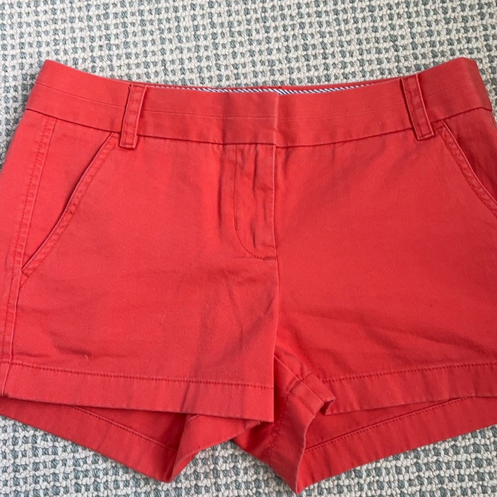 J. Crew Chino shorts.  Size 2 orange/poppy color